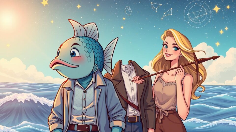 Fische-Mann und Schütze-Frau Liebeshoroskop