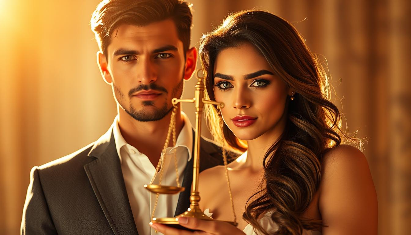 Jungfrau Mann mit Waage Frau