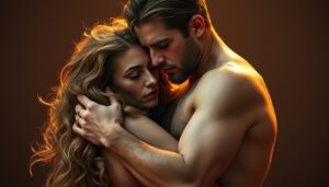 Krebs Mann mit Löwe Frau