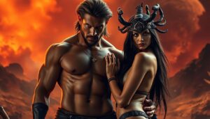 Löwe Mann mit Skorpion Frau