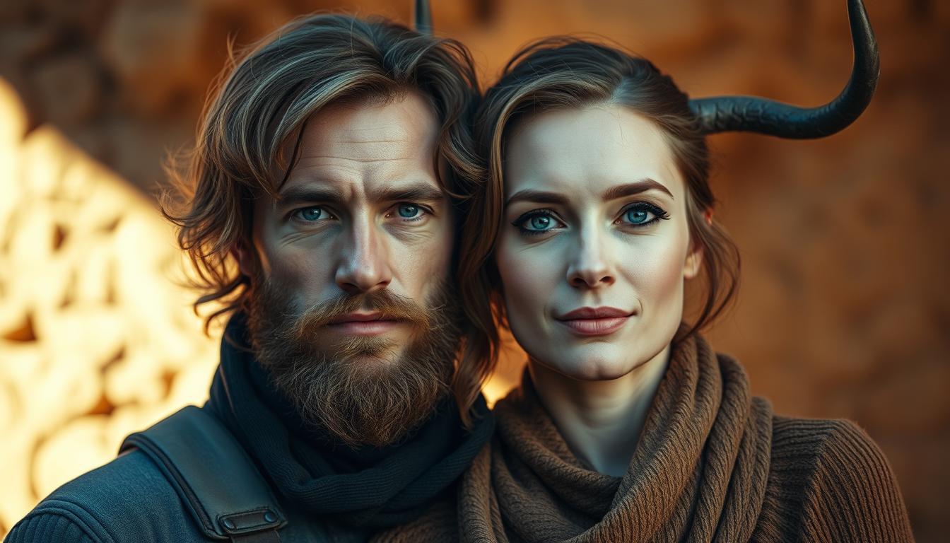 Schütze Mann mit Stier Frau