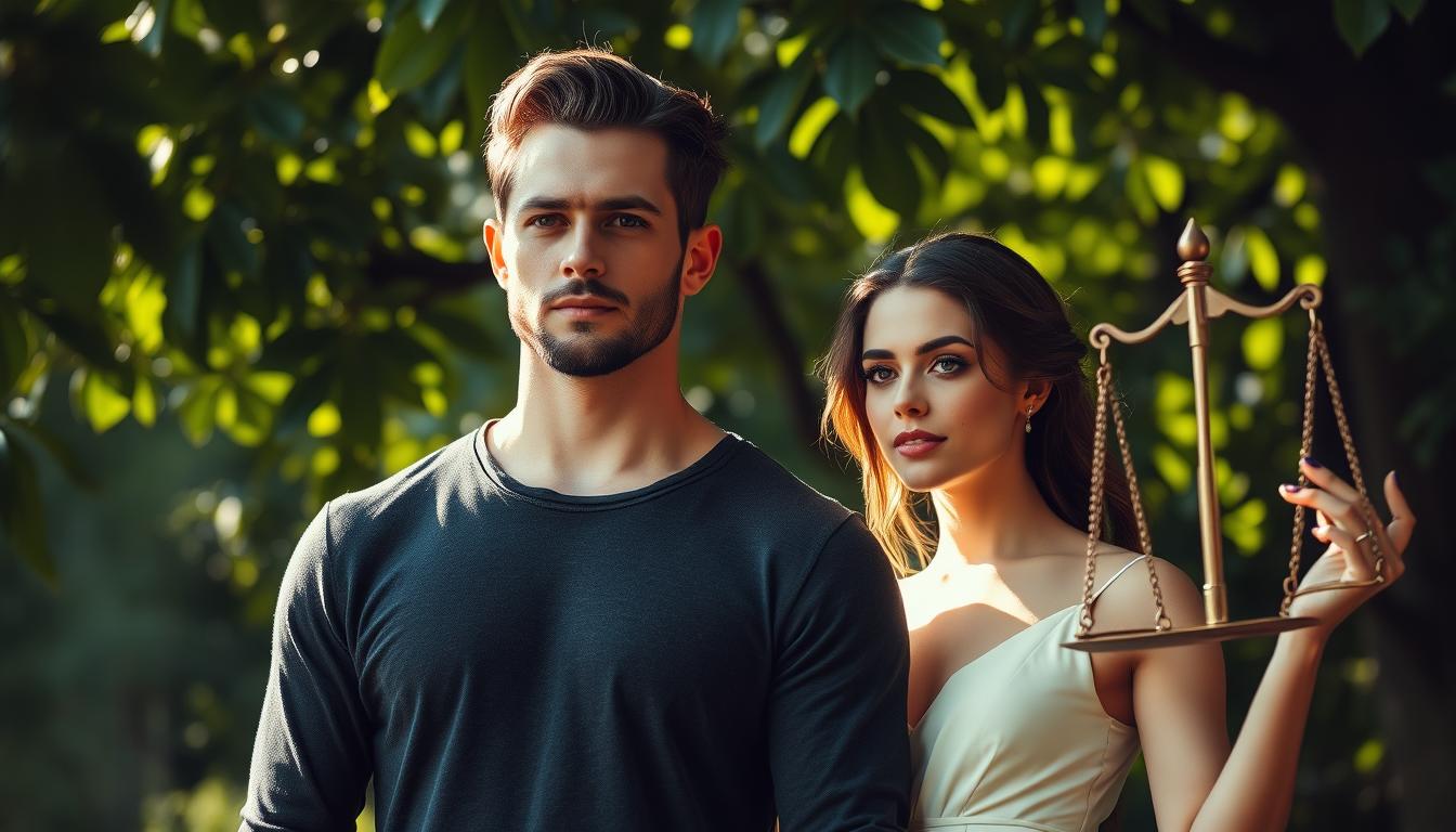 Stier Mann mit Waage Frau