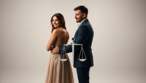 Waage Mann mit Waage Frau