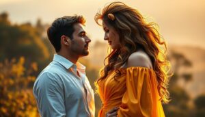 Wassermann Mann mit Löwe Frau