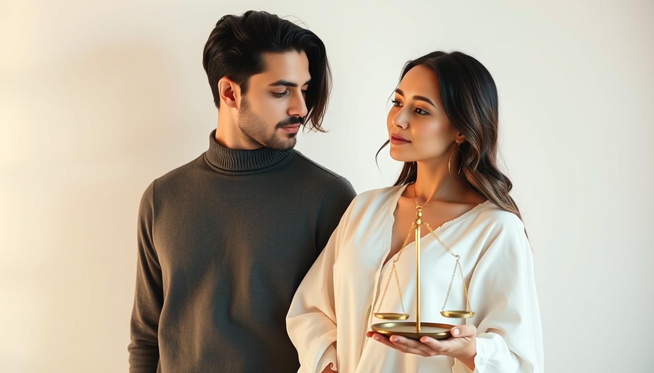 Zwilling Mann mit Waage Frau