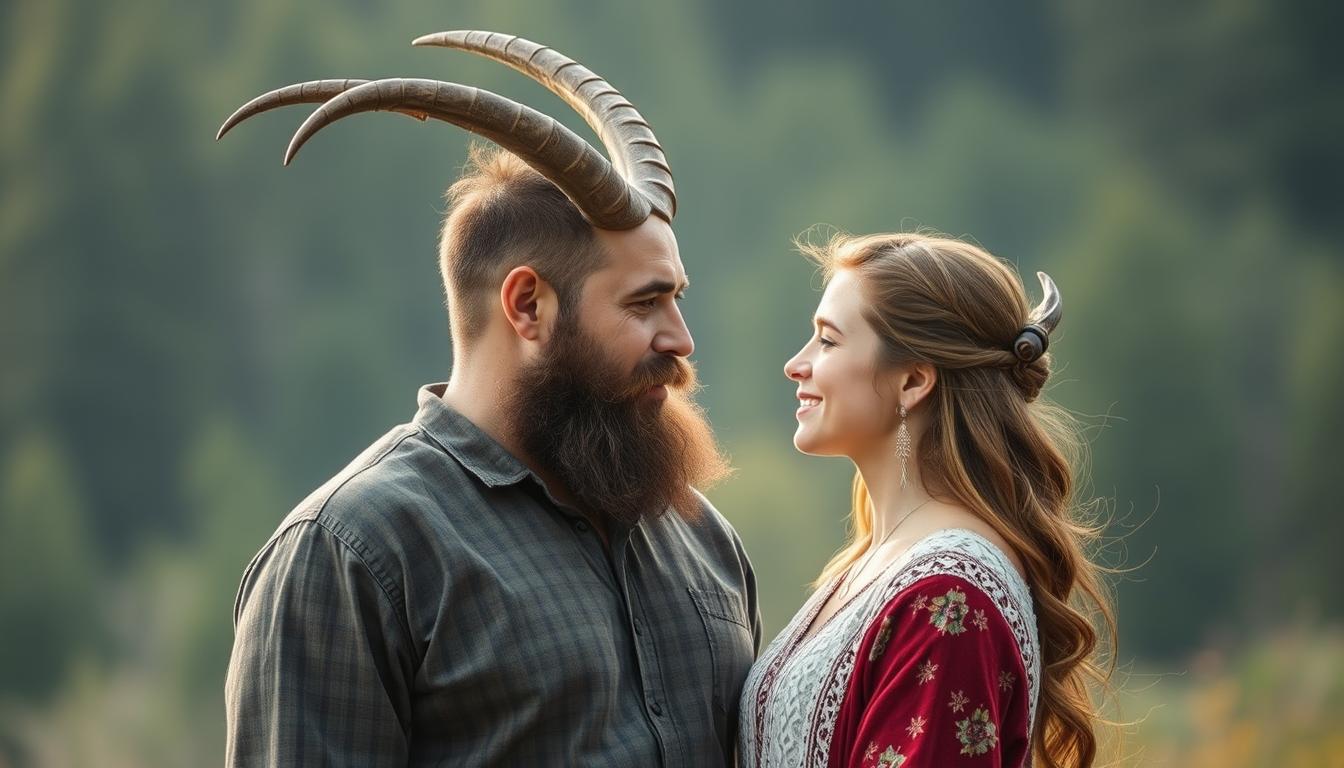 Steinbock Mann mit Wassermann Frau
